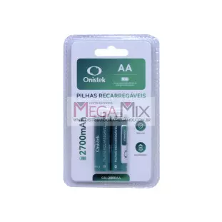 Pilha AA Recarregável c/2 2700mAh ON-2800AA - Onistek