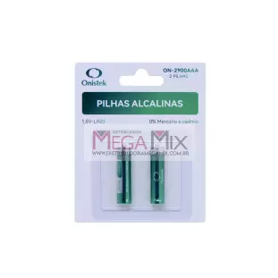 Pilha Alcalina AAA c/2 ON-2900AAA - Onistek