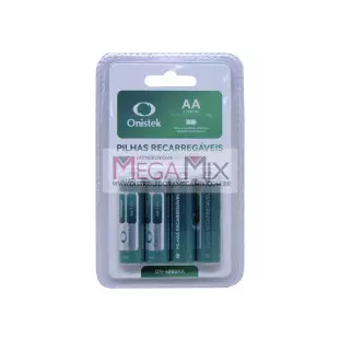 Pilha AA Recarregável c/4 2700mAh ON-4800AA - Onistek