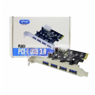 Placa PCI-E Express para PC 04 Portas USB 3.0 KP-T102 - Knup