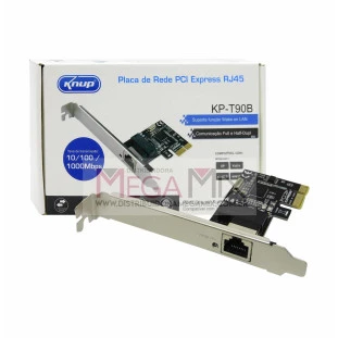 Placa de Rede PCI Express RJ45 1000 Mbps KP-T90B - Knup