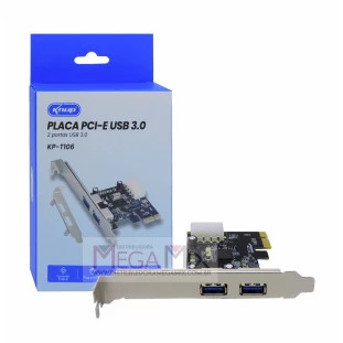 Placa PCI-E com 2 Portas USB 3.0 KP-T106 - Knup