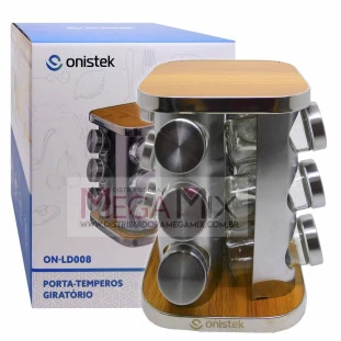 Porta-Temperos Giratório 12 Peças ON-LD008 - Onistek