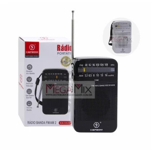 Mini Rádio Portátil FM/AM  KA-3322 - Kapbom