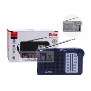 Mini Rádio Portátil FM/AM  KA-3323 - Kapbom