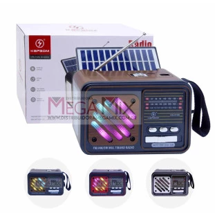 Rádio Portátil com Placa Solar FM/AM/SW/USB/TF KA-8109 - Kapbom 