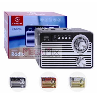 Rádio Portátil FM/AM/SW/AUX/USB/TF KA-8705 - Kapbom 