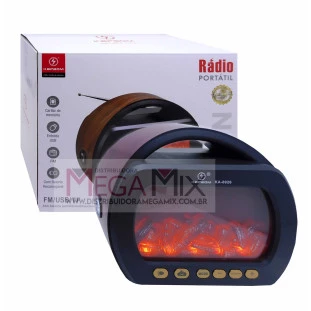  Rádio Recarregável Bluetooth (Lareira) FM/USB//TF KA-8926 - Kapbom