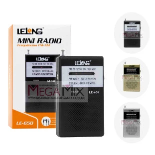 Mini Rádio Portátil AM/FM LE-650 - Lelong 