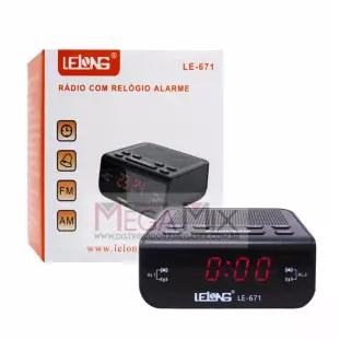 Rádio Relógio Digital LE-671 - Lelong 