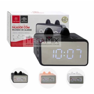 Mini Caixa de Som Bluetooth com Relógio Digital 3W KA-8136 - Kapbom