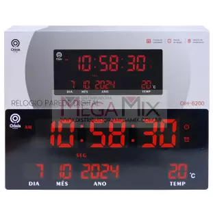Relógio Digital de Parede OIH-6200 - Oásis 