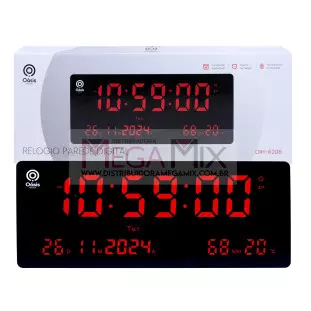 Relógio Digital de Parede OIH-6208 - Oásis 