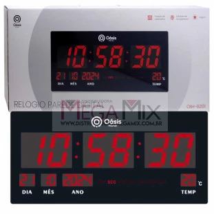 Relógio Digital de Parede OIH-6201 - Oásis 