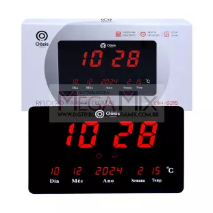 Relógio Digital de Parede OIH-6215 - Oásis