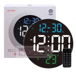 Relógio Digital de Parede OIH-6221 - Oásis