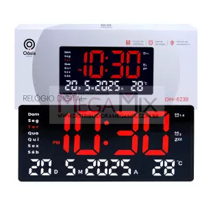 Relógio Digital de Parede OIH-6238 - Oásis 