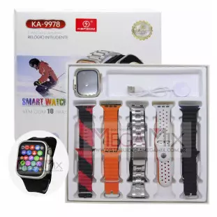 Relógio Inteligente Smart Watch 45mm + 10 Pulseiras KA-9978 - Kapbom