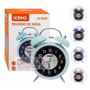 Relógio Despertador de Mesa  LE-8105 - Lelong