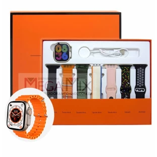 Relógio Inteligente Smart Watch 49mm + 7 Pulseiras W69 KA-9957