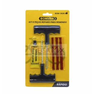 Kit Reparo para Pneu 6 Peças BOM-3626 - Bomvink
