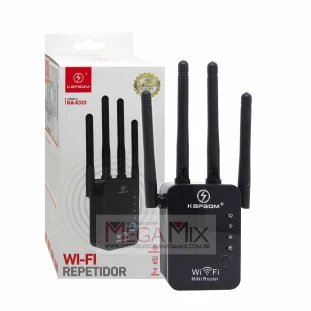 Repetidor Wireless 2.4Ghz com 4 Antenas KA-X333 - Kapbom