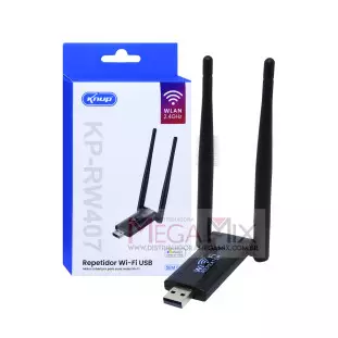 Adaptador Wifi USB com 2 Antenas KP-RW407 - Knup 