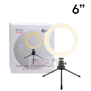 Iluminador Ring Light 6'' com Mini Tripé OIH-4901 - Oásis