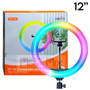 Iluminador Ring Light RGB 12'' sem Tripé OR-PL12R - Oberon