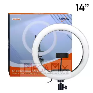 Iluminador Ring Light 14'' (Sem Tripé) OR-PL360 - Oberon