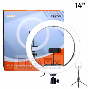 Iluminador Ring Light 14'' com Tripé OR-PL360 - Oberon
