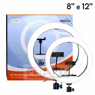 Kit com 2 Ring Light 8''/12'' OR-PL812 – Oberon
