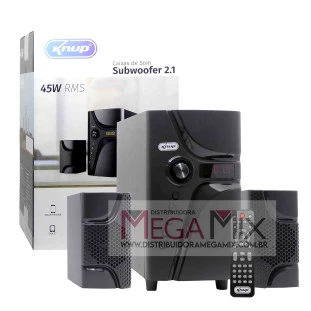 Caixa de Som Subwoofer 2.1 45W KP-RO814 - Knup