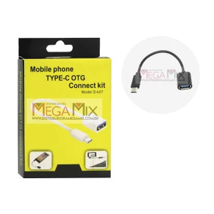 Cabo Adaptador OTG USB para Tipo C S-K07