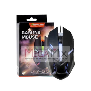 Mouse Gamer com fio USB 1200DPI SB-S06 - Verde