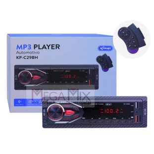 Som Automotivo Bluetooth com controle para volante KP-C29BH - Knup