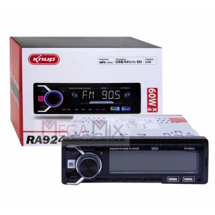 Som Automotivo com Bluetooth 60W KP-RA924 - Knup