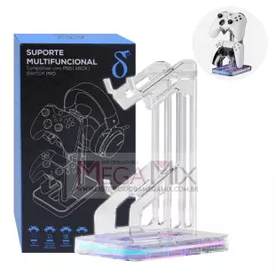 Suporte RGB Multifuncional para Fone e Controle Delta S431 - Aitek