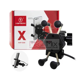 Suporte de Celular para Moto com Carregador KAP-C020 - Kapbom 