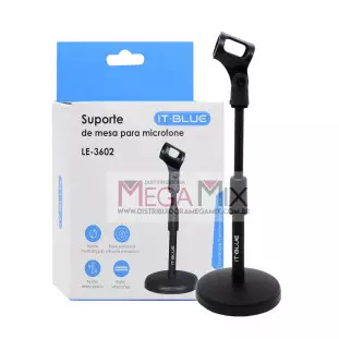 Mini Suporte de Mesa p/ Microfone LE-3602 - It-Blue