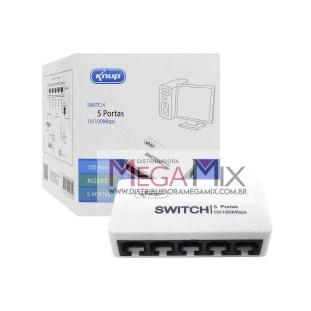 Switch 5 Portas 10/100mpbs KP-E05A - Knup