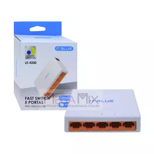 Switch de Rede 5 Portas 10/100Mbps LE-4200 - It-Blue