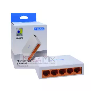 Switch de Rede 5 Portas 10/1000Mbps LE-4202 - It-Blue