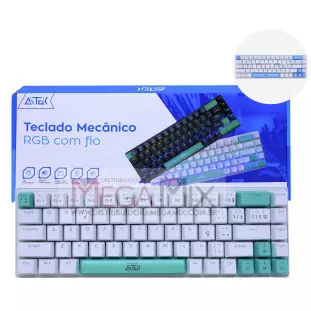 Teclado Gamer Mecânico USB RGB ATE-MO691B - Aitek
