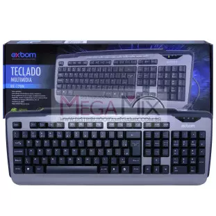 Teclado Multimídia USB BK-170M - Exbom 