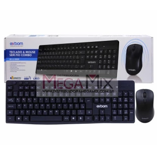 Kit Teclado e Mouse sem Fio BK-S1000M - Exbom