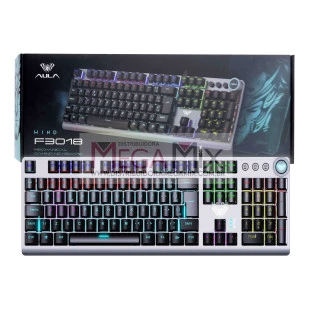 Teclado Gamer Mecânico USB RGB F3018 - Aula