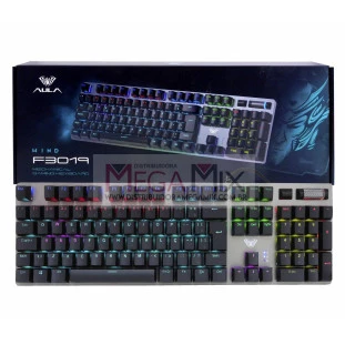 Teclado Gamer Mecânico USB RGB F3019 - Aula