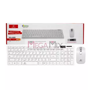 Kit Teclado e Mouse sem Fio KA-666 - Kapbom