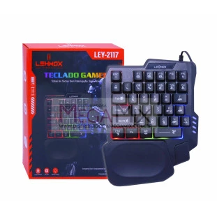 Teclado Gamer Single Hand USB RGB (Uma mão) LEY-2117 - Lehmox
